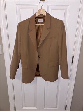 Twill Camel Boyfriend Blazer